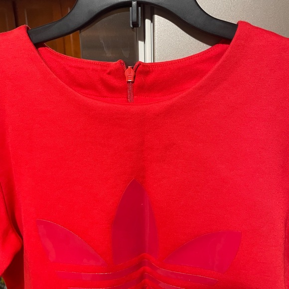 Adidas Trefoil Logo Womens Short Sleeve Half Zip Tee Top T-Shirt AY6728 Size XS - Picture 4 of 6